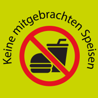 Keine mitgebrachten Speisen erlaubt